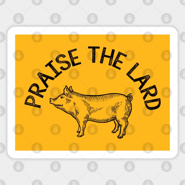 Praise The Lard - Keto Diet Humor Sticker by DankFutura